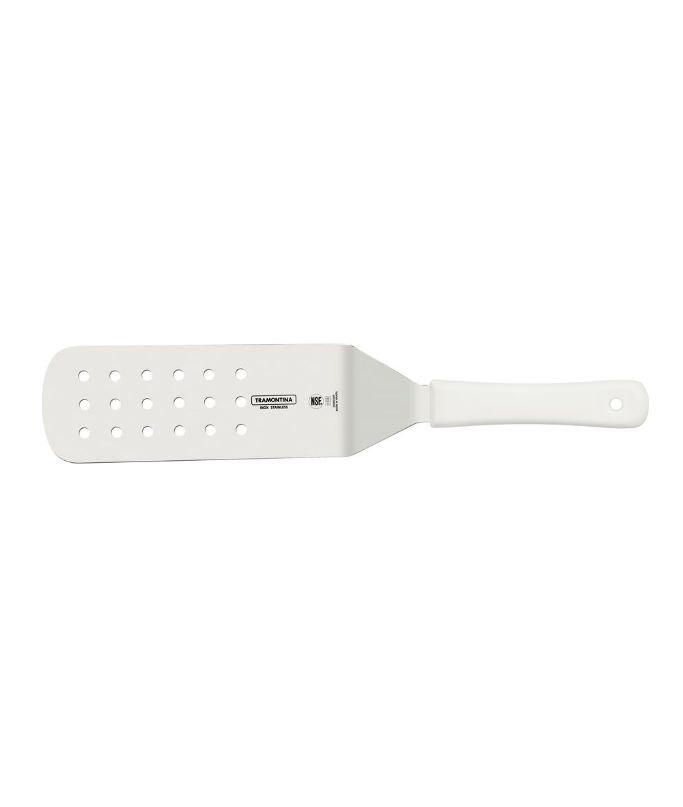 Espátula Fritura Furada Aço Inox Cabo Bra...