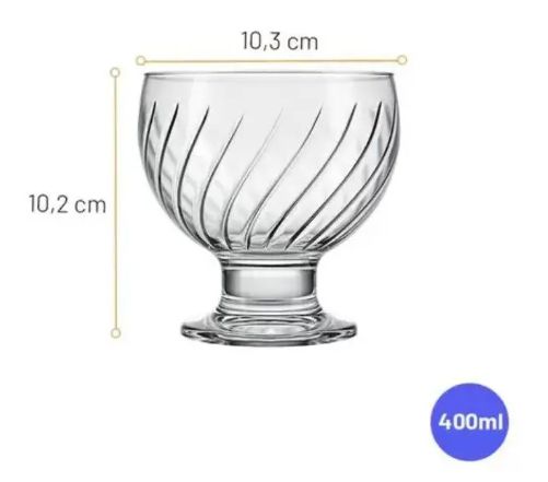 Taça Sobremesa Clube 400ml Caixa com 12 N... Taça Sobremesa Clube 400ml Caixa com 12 N...