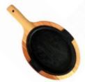 Tabua/Chapa Picanha oval C/ Cabo 22cm MSM... Tabua/Chapa Picanha oval C/ Cabo 22cm MSM...