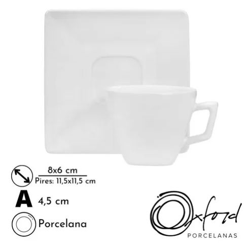 Xícara de Café com Pires 75ml Porcelana O...