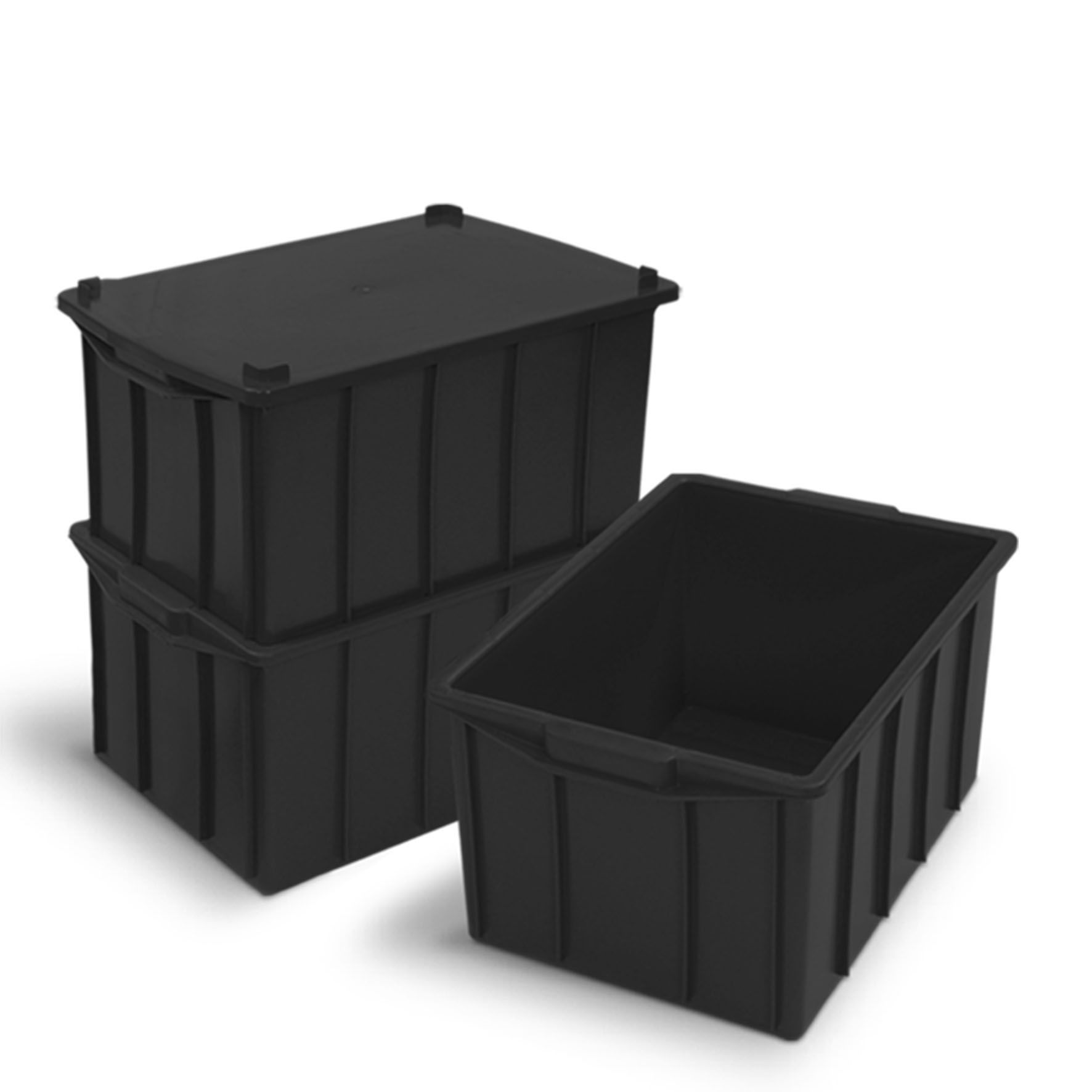 Caixa Plast Fech 46x33x22cm Pta 26L BLV_244