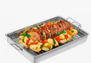 Assadeira Estampada nº 5 46x32x6cm Alumín...