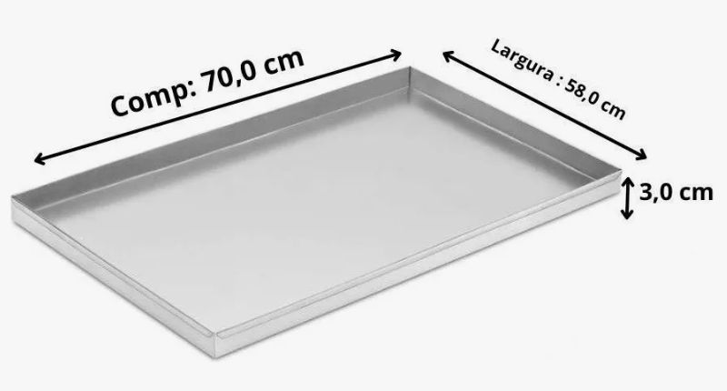 Assadeira Industrial Alumínio 70x58x3cm A... Assadeira Industrial Alumínio 70x58x3cm A...