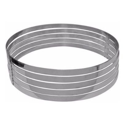 Aro Cortador Redondo 4 Camadas Inox 30x8c...
