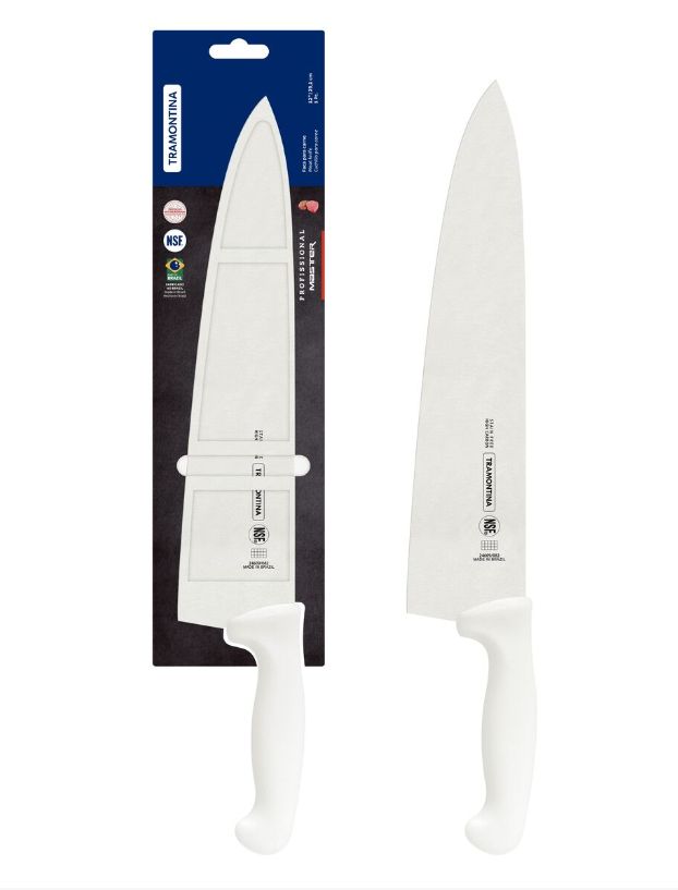 Faca Cozinha 6 Polegadas Cabo Branco Tram...