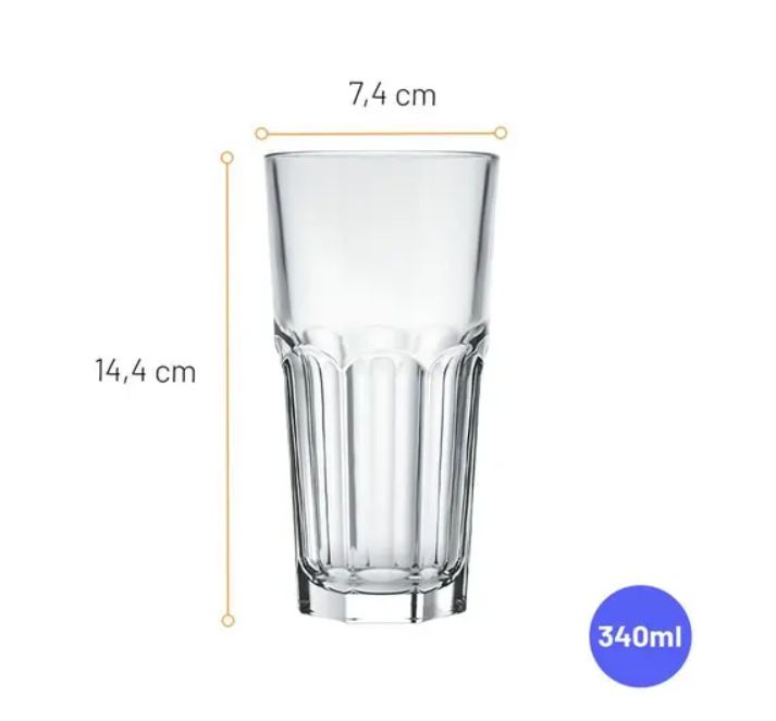 Copo Long Drink Bristol 340ml Caixa com 1... Copo Long Drink Bristol 340ml Caixa com 1...
