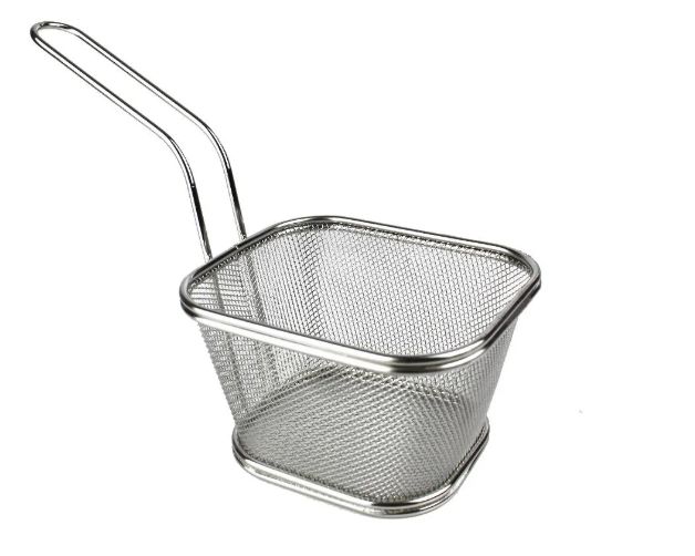 Cestinha para Porções em Inox Quadrada 13...