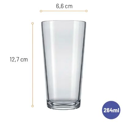 Copo Long Drink Bar 265ml Caixa com 24 Na...