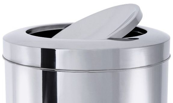 Lixeira Basculante Inox 28 Litros 25x60cm... Lixeira Basculante Inox 28 Litros 25x60cm...