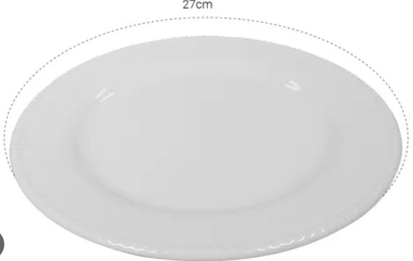 Prato Raso Perla 27cm Porcelana Vista Ale... Prato Raso Perla 27cm Porcelana Vista Ale...