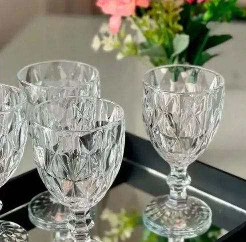 Taça Vidro Diamond Vinho ou Água 340ml Ca... Taça Vidro Diamond Vinho ou Água 340ml Ca...