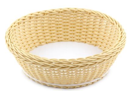 Cesta de Vime Sintético Redonda 16x6cm Ca...