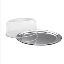 Porta Bolo com Cúpula Acrílica 32cm Brino... Porta Bolo com Cúpula Acrílica 32cm Brino...