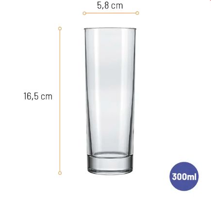 Copo Atol Tubo 300ml Caixa com 12 Nadir F... Copo Atol Tubo 300ml Caixa com 12 Nadir F...
