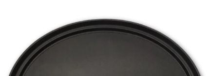 Bandeja Oval Antiderrapante 56x68cm Preta...