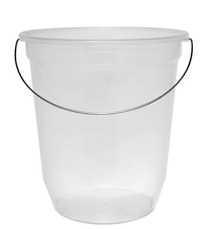 Balde Plástico Transparente 15 Litros Jag... Balde Plástico Transparente 15 Litros Jag...