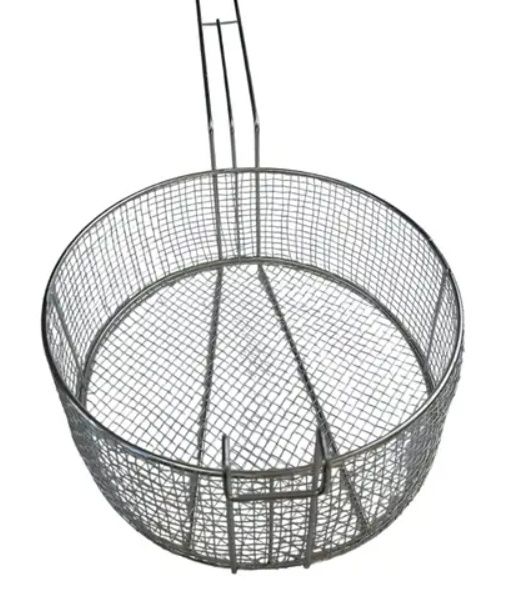 Cesta Fritura Redonda em Tela de Arame 26... Cesta Fritura Redonda em Tela de Arame 26...