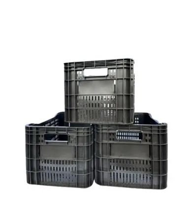 Caixa Plástica Vazada Preta 54x34x30cm Bo...