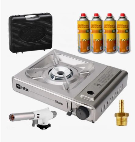 Fogão Portátil Gás Butano Inox Stan Nauti... Fogão Portátil Gás Butano Inox Stan Nauti...