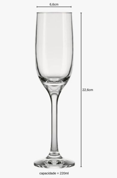 Taça Espumante Imperatriz Fluit 220ml Cai... Taça Espumante Imperatriz Fluit 220ml Cai...