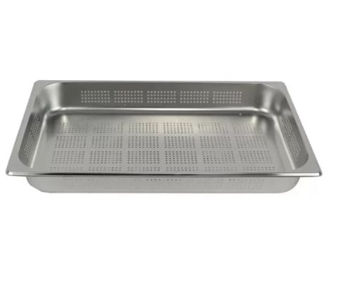 Cuba GN 1/1 Furada em Aço Inox 53x32,5x6,... Cuba GN 1/1 Furada em Aço Inox 53x32,5x6,...