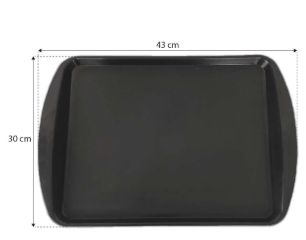 Bandeja Plástica Fast-Food Preta 43x30cm ...