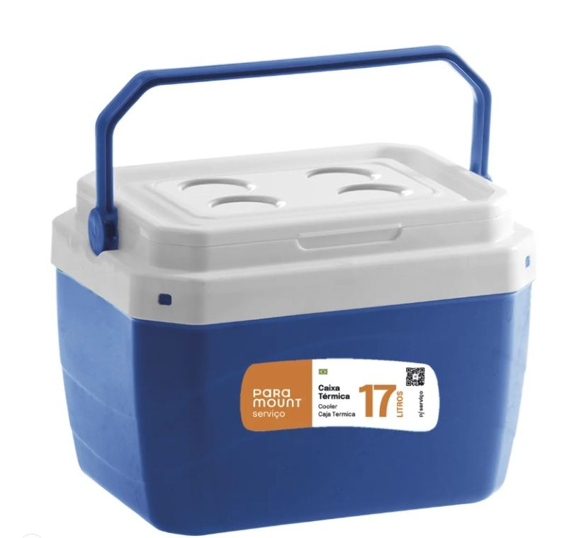 Caixa Térmica 17L Azul 40x30x25cm Paramou... Caixa Térmica 17L Azul 40x30x25cm Paramou...
