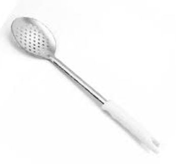 Espumadeira Inox Durafio 30cm Cabo Branco...