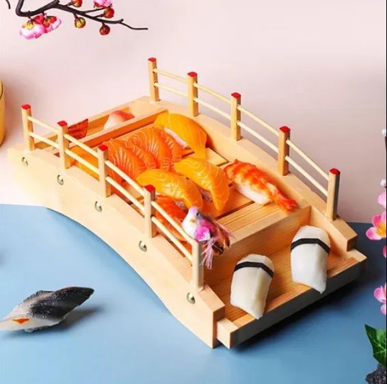 Ponte para Sushi de Madeira 46x21x13cm To...