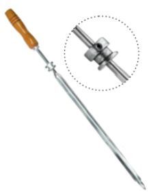 Espeto Giratório Largo para Cupim Inox Ma...