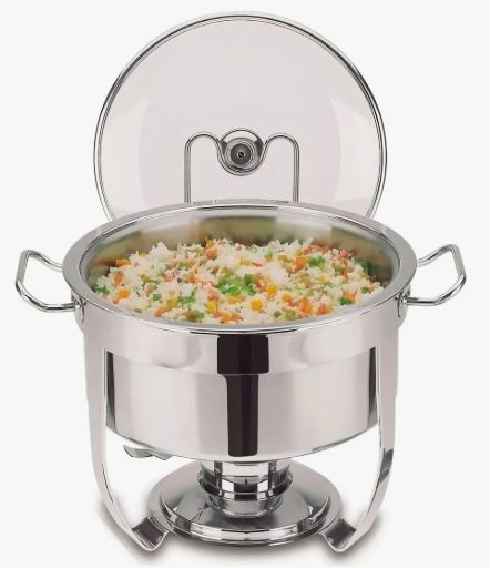 Rechaud Savoy com Tampa de Vidro 8 Litros... Rechaud Savoy com Tampa de Vidro 8 Litros...