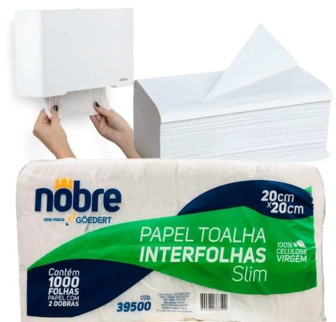 Toalha Interfolha Papel Celulose 20x21cm ...