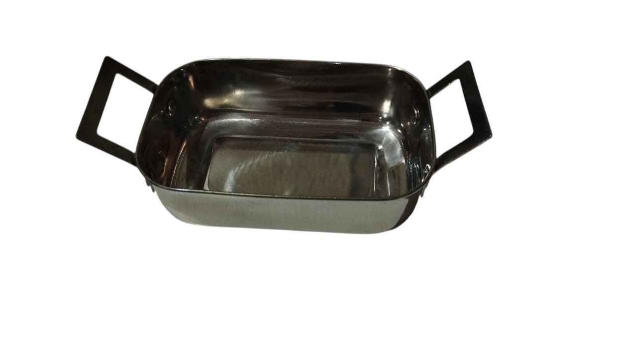 Assadeira Mini Inox com Alça 14x9x4cm 450... Assadeira Mini Inox com Alça 14x9x4cm 450...