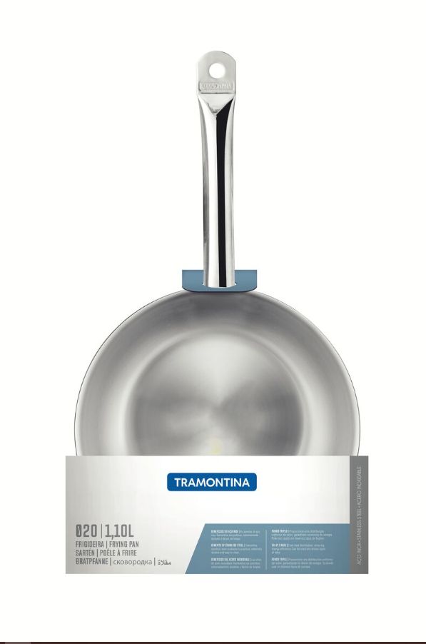 Frigideira em Aço Inox Fundo Triplo 20cm ... Frigideira em Aço Inox Fundo Triplo 20cm ...