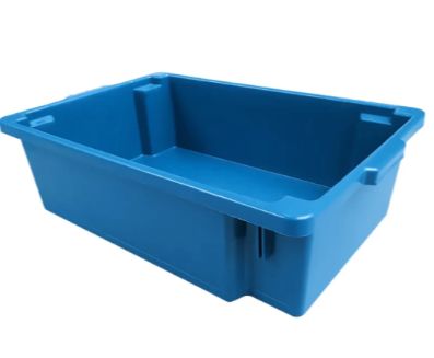 Caixa Plástica Empilhável 45 Litros Azul ...