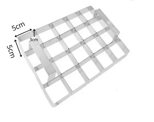 Cortador de Brownie Inox 20 Cavidades 5x5...