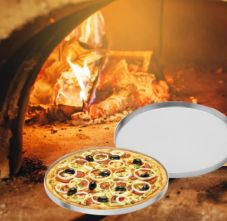 Forma para Pizza Redonda 10cm Alumínio Chama Forma para Pizza Redonda 10cm Alumínio Chama
