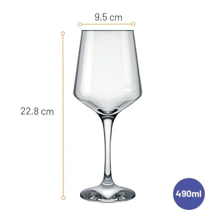 Taça Água Vinho Brunello 490ml Caixa com ... Taça Água Vinho Brunello 490ml Caixa com ...
