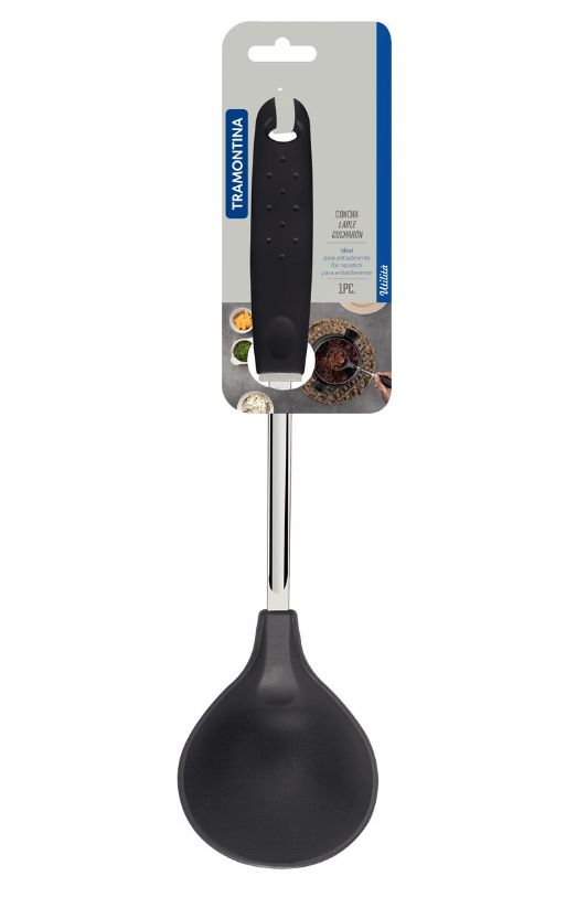 Concha Terrina Nylon e Inox Preto Utilità...