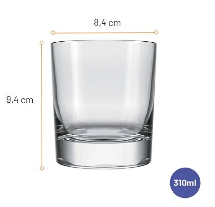Copo para Whisky ou Drinks Atol Rocks 310... Copo para Whisky ou Drinks Atol Rocks 310...