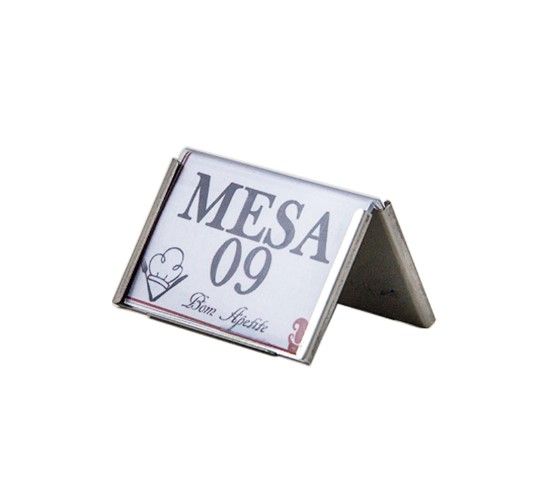 Display Identificador Mini em Inox 6x4cm ...