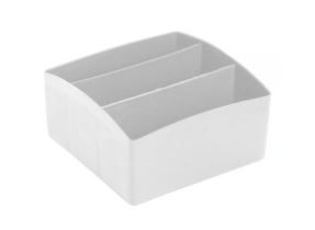 Porta Guardanapo/Sache 3 Div 13x6cm Bco P...