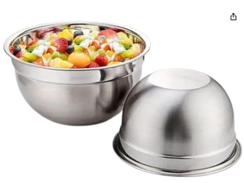 Tigela Mixing Bowl Aço Inox 22cm Kehome R... Tigela Mixing Bowl Aço Inox 22cm Kehome R...