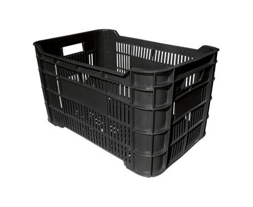 Caixa Plástica Vazada Preta 54x34x30cm Bo...