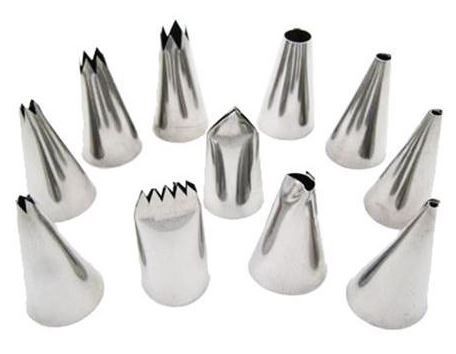Jogo com 11 Bicos de Confeitar Inox Doupa...