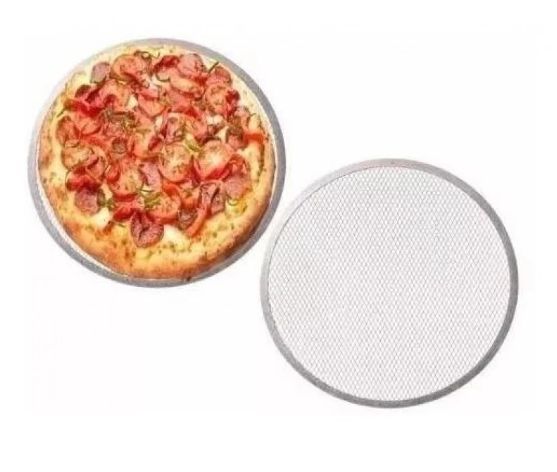 Tela para Pizza Reforçada 25cm Alumínio C... Tela para Pizza Reforçada 25cm Alumínio C...