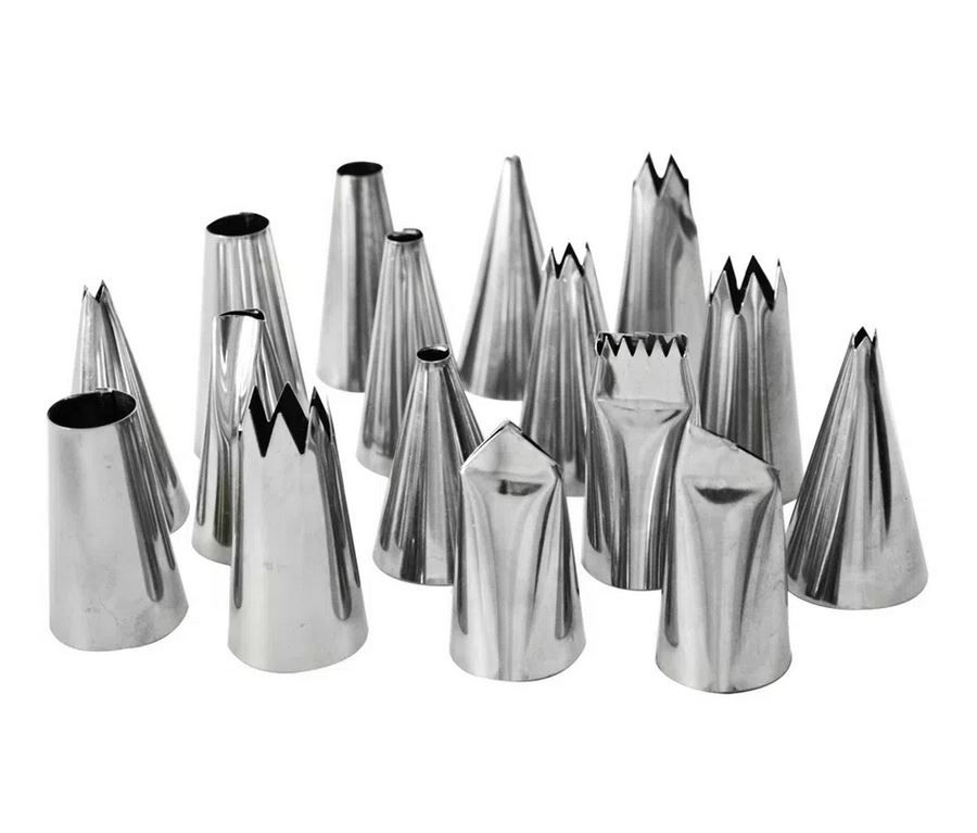 Bico Confeitar Inox Varios Conj 16 Pcs DP...
