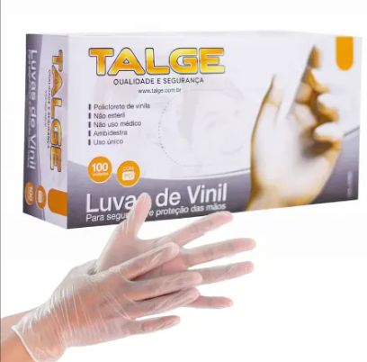 Luva de Vinil Descartável Tamanho G Caixa... Luva de Vinil Descartável Tamanho G Caixa...