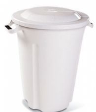 Lixeira Red 97 Litros com Tampa Branca Pl... Lixeira Red 97 Litros com Tampa Branca Pl...