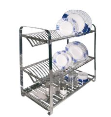 Escorredor de Pratos em Inox para 32 Unid...